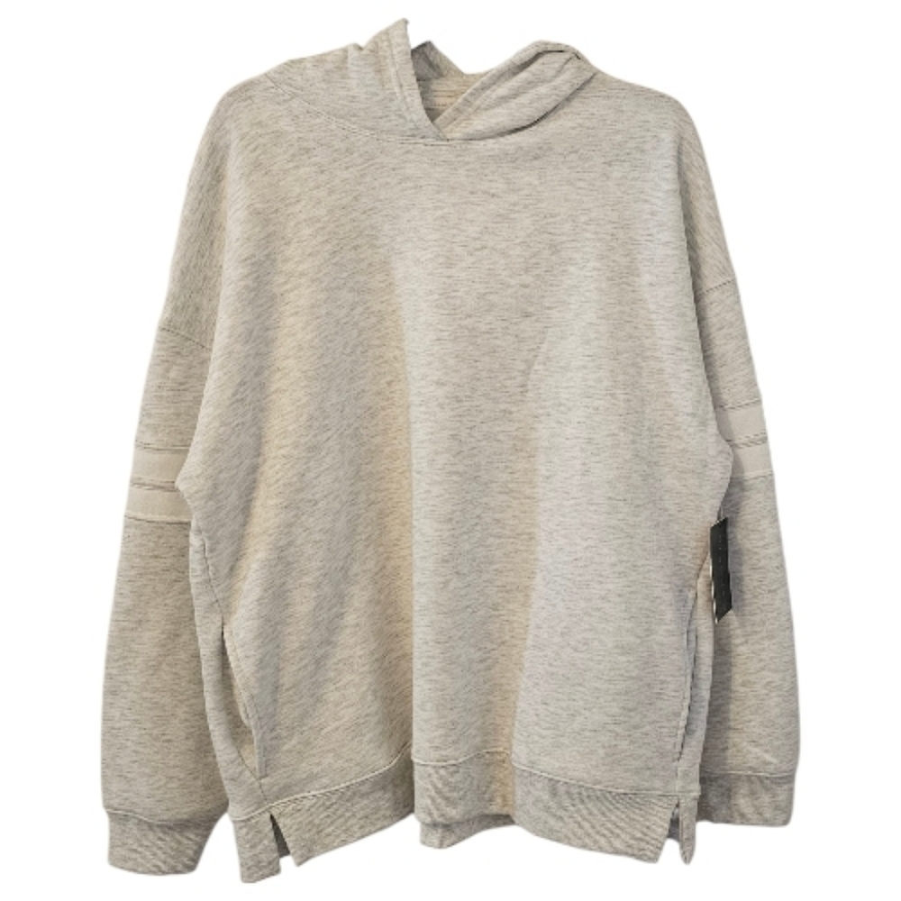 Grey and White Danskin Women's All Star Hoodie